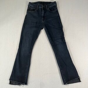 MOTHER The Insider Crop Step Fray Jeans Night in Venice Dark Wash Size‎ 26